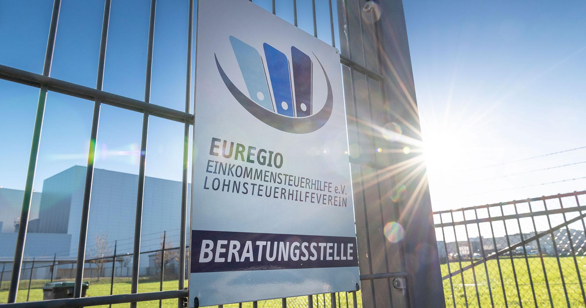 EUREGIO Einkommensteuerhilfe e.V. Lohnsteuerhilfeverein Beratungsstelle Schild